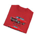 Red 1965 GTO Car Illustration T-Shirt | Classic Muscle Car Trio Tee