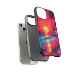 Neon Sunset Beach Radiant Vaporwave Phone Case – Tropical Aesthetic