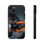 1966 GTO Orange Rainy City Tough Phone Case Cover Gift Art