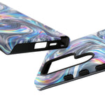 Chrome Metallic Swirl  Art Tough Phone Case