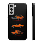 1970 Challenger Phone Case Orange, Three-View Vector Tough Cover
