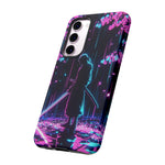 Neon Samurai Katana Rain Vaporwave Art Tough Phone Case