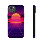 Classic Grid Sunset Vaporwave Art Tough Phone Case