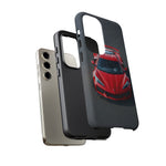 Red C8 Z06 Track Wing Tough Phone Case Cover Gift Art