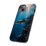 Cobia Reef Phone Case, Shaft of Light Ocean Fishing Tough Cover
