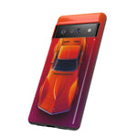 C3 Corvette Phone Case, Orange Top-Down Duotone Gradient Cover
