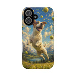 Happy Jack Russell Jumping with Tennis Balls Phone Case | Dog Lover