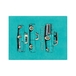 1964 C10 Custom Pickup Blanket | Vintage Teal Truck Microfiber Throw