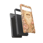 Persian Cat Floral Art Nouveau Tough Phone Case