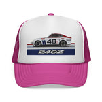 Datsun 240Z Racing Trucker Cap Hat | Classic JDM Vintage Mesh Snapback