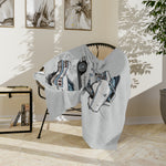 1963 Chevy Impala Illustration Blanket | Classic Car Velveteen Throw