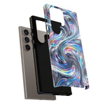 Chrome Metallic Swirl  Art Tough Phone Case