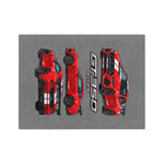 Red GT350 2025 Car Illustration Microfiber Blanket | Sports Muscle Car