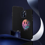 Melting Glitch Smiley Face Phone Case Trippy Tough Case