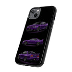 Purple R33 Skyline GTR JDM Sports Car Phone Case Tough Multi View
