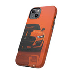 Orange Mustang Art Phone Case, GT500 American Muscle Car Tough Cover for Male