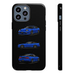 Blue 180SX JDM Sports Car Phone Case Tough Multi View