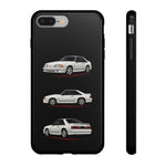 Fox Mustang White Triview Phone Case Classic Car Illustration