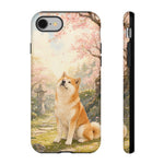Akita under Cherry Blossoms Dog Breed Phone Case