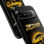 Z06 Corvette Phone Case, Yellow Neon Chrome Studio Cover