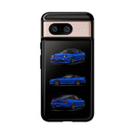 Blue 180SX JDM Sports Car Phone Case Tough Multi View