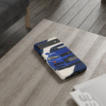R34 Skyline GT-R Bayside Blue Tough Phone Case for 90s JDM Fans