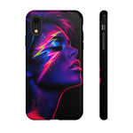 Neon Lightning Face 80s phone case | Tough Case
