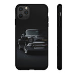 Black 1957 Chevy Bel Air Chrome Front Tough Phone Case for Classic Car Fans