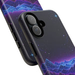 Retro Neon Mountains Phone Case | Vaporwave Galaxy Landscape