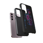 Neon Anatomical Skeleton Phone Case | Internal Displacement Art