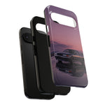 Sunset Skyline GT-R R32 phone case | car reflection, purple dusk