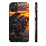 Muscle Car Meet Phone Case, Golden Hour Cars Coffee Tough Cover