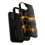 71 Camaro Z28 Phone Case, Rainy City Night Muscle Car Tough Cover
