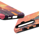 Retro Runner Sunset phone case | 80s Vaporwave jogging design