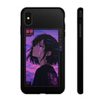 Melancholy Anime Girl Phone Case Vaporwave Tough Case