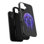 Glitch Sad Face Phone Case, Anime Melt Static Tough Cover