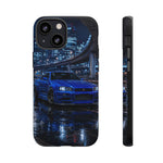 Skyline GT-R R34 Bayside Blue Tokyo Night Art Tough Phone Case