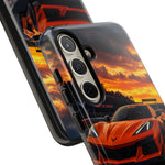 Orange C8 Z06 Flat Plane V8 Speed Art Tough Phone Case