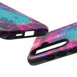Neon Flamingo Pool Vaporwave Art Tough Phone Case