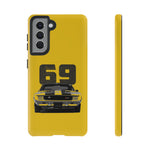 1969 Camaro Z28 Yellow Front View Muscle Car Tough Phone Case