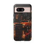Challenger RT Phone Case, Rainy City Night Muscle Car Tough Cover