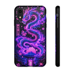 Neon Dragon Smoke Trail Vaporwave Art Tough Phone Case