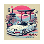 Integra DC2 Poster JDM Drift Car Japanese Rising Sun Cherry Blossom Art