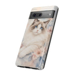 Ragdoll Cat Blue Eyes Soft Watercolor Art Tough Phone Case