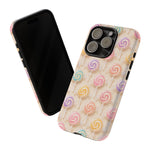 Pastel Swirl Lollipops Tough Case | Candy Pattern Phone Cover