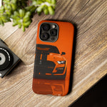 Orange Mustang Art Phone Case, GT500 American Muscle Car Tough Cover for Male