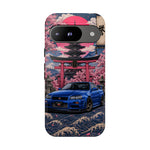 Bayside Blue Skyline Phone Case, Cherry Blossom Torii Tough Cover