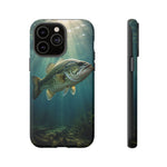 Largemouth Bass Phone Case, Sunlit Underwater Tough Cover, Gift