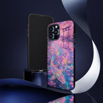 Holographic Koi Cherry Blossom Vaporwave Art Tough Phone Case