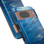 Amberjack School Phone Case, Open Water Sunlight Tough Cover